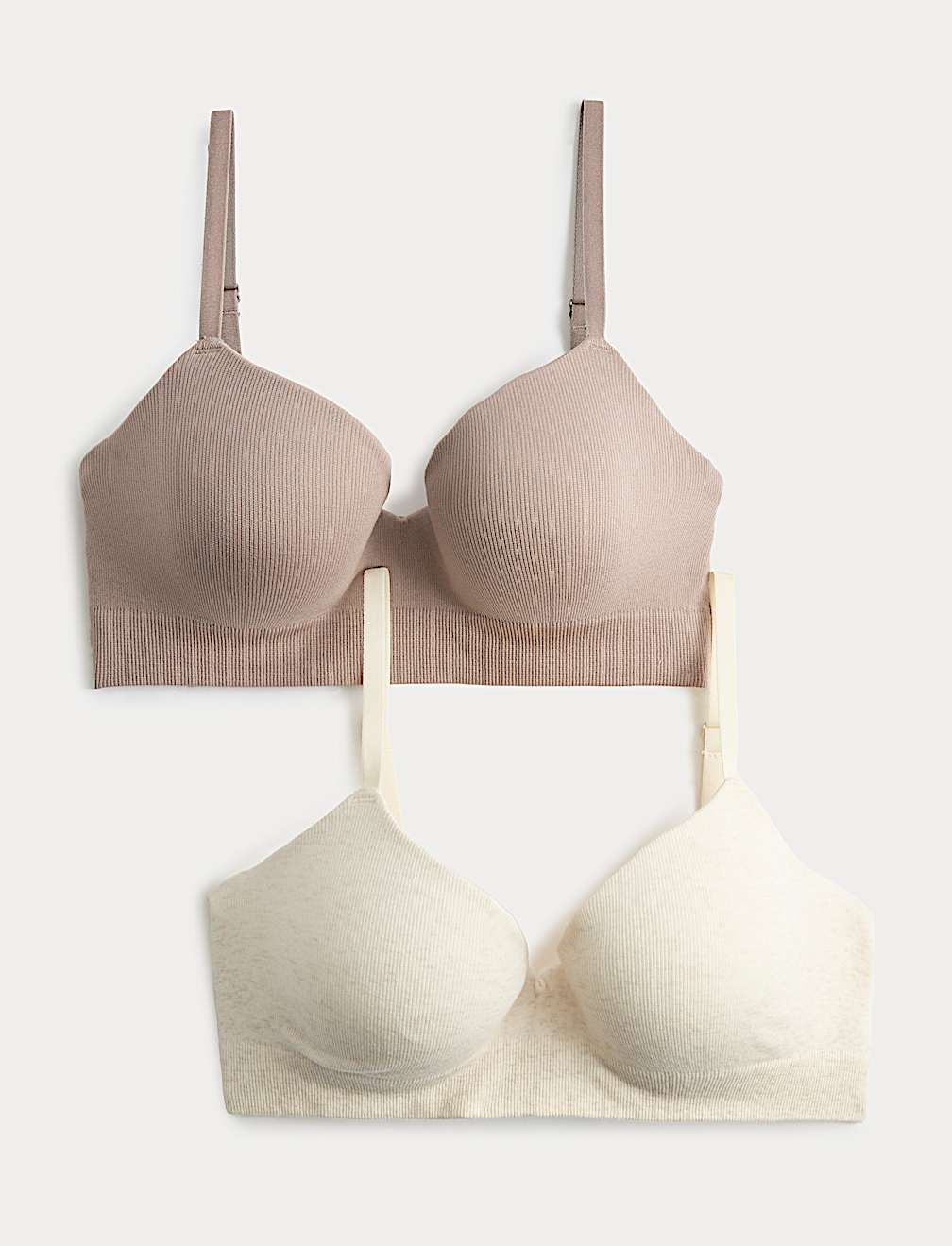 2 Pack Seamfree Wired Demi Cup Bras A-E