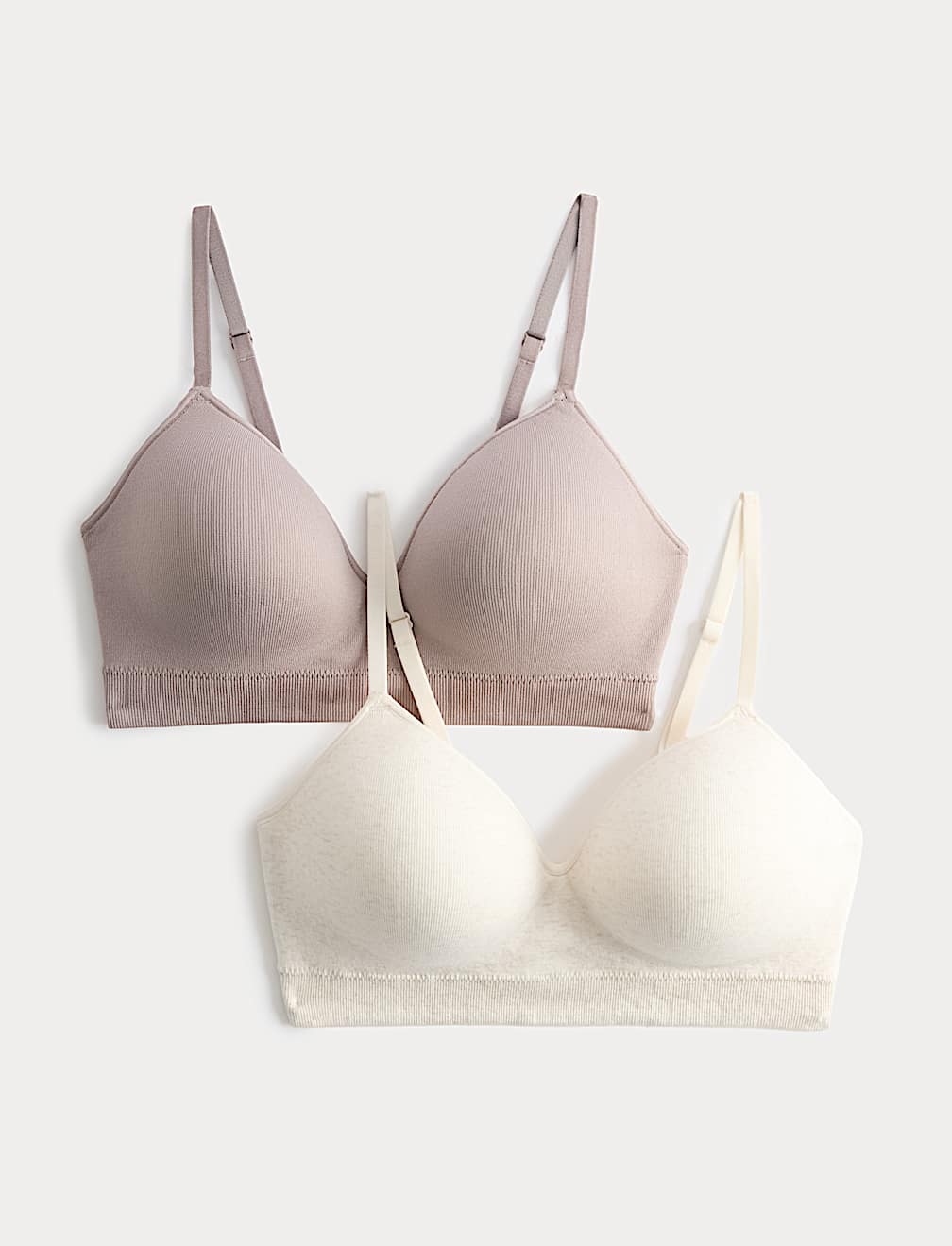 2 Pack Seamless Non Wired Full Cup Bras