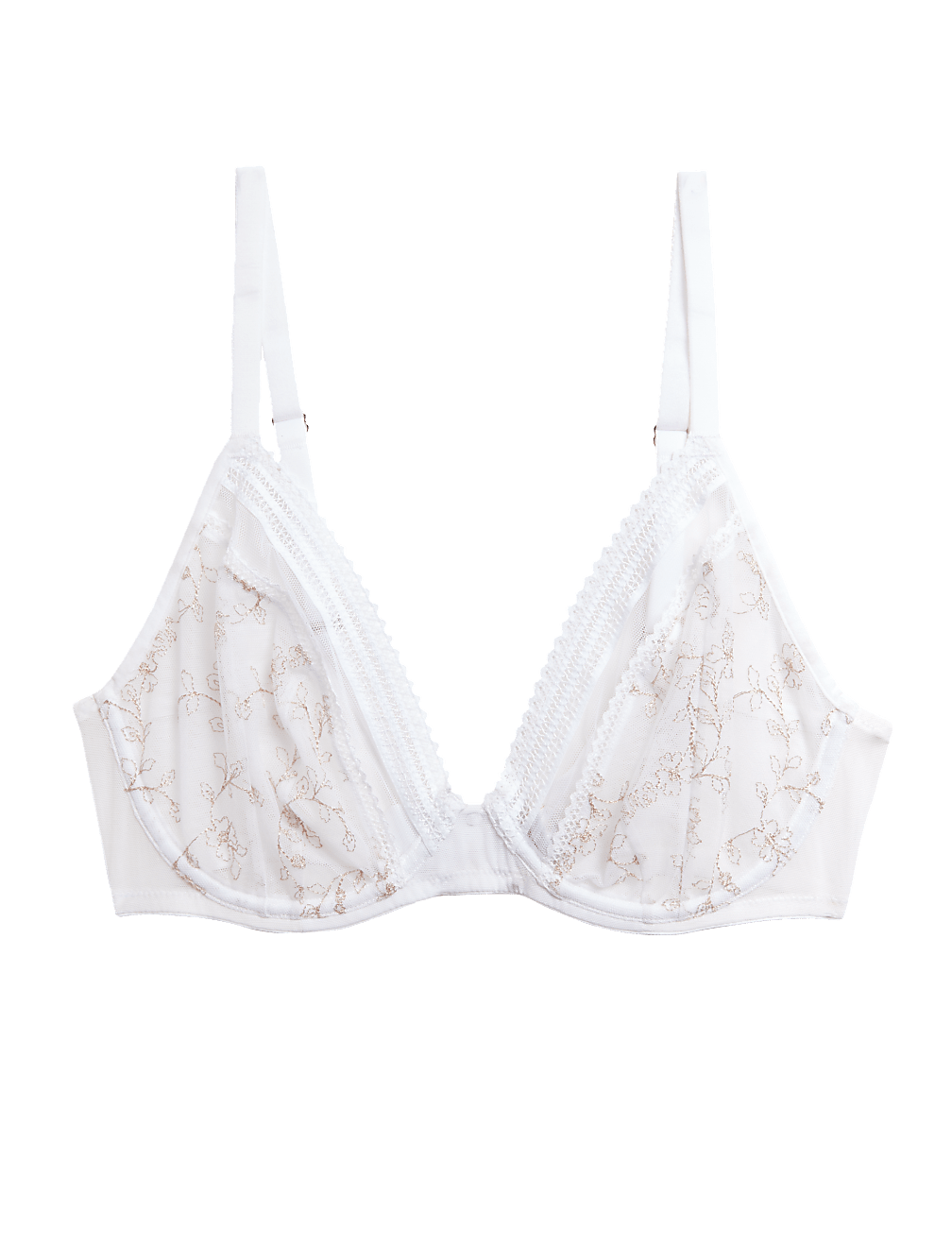 Archive Embroidery Wired Plunge Bra