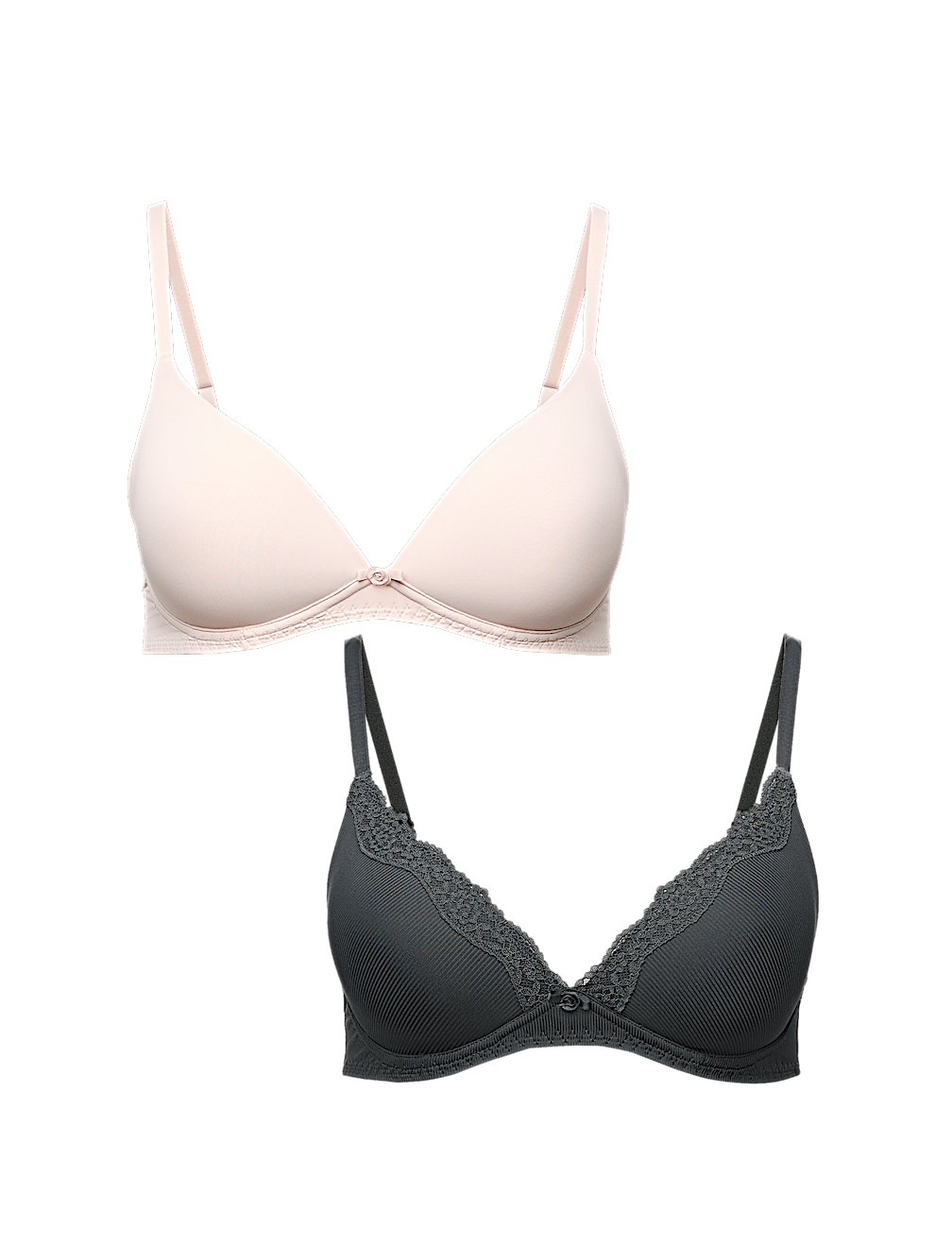 2 Pack Non Wired Plunge Bras (A-E)