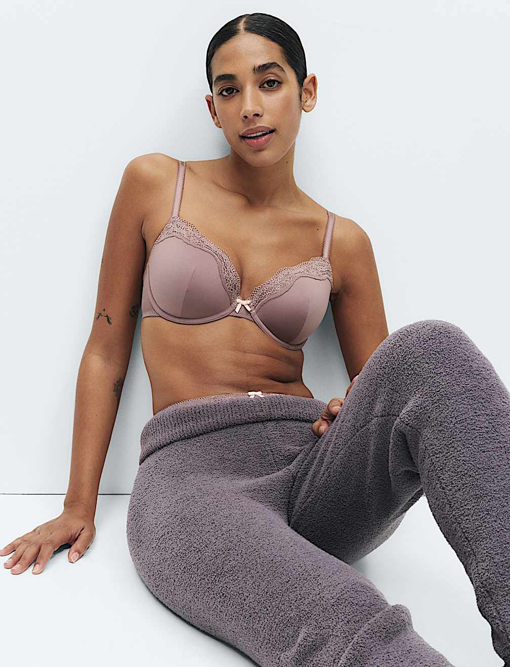 Jasmine Lace Wired Demi Cup Bra (A-E)