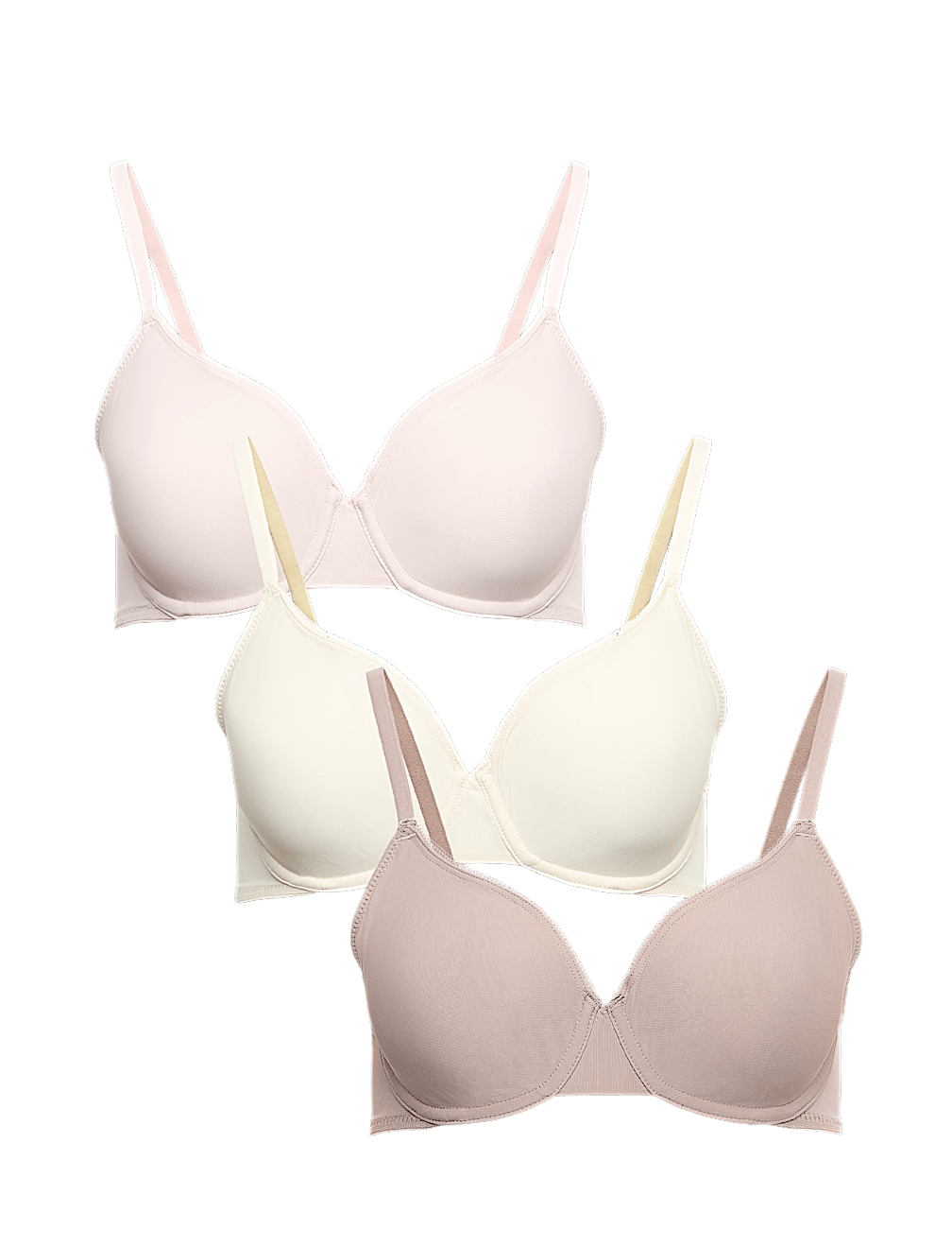 3 Pack Wired Full Cup Bras (A-E)
