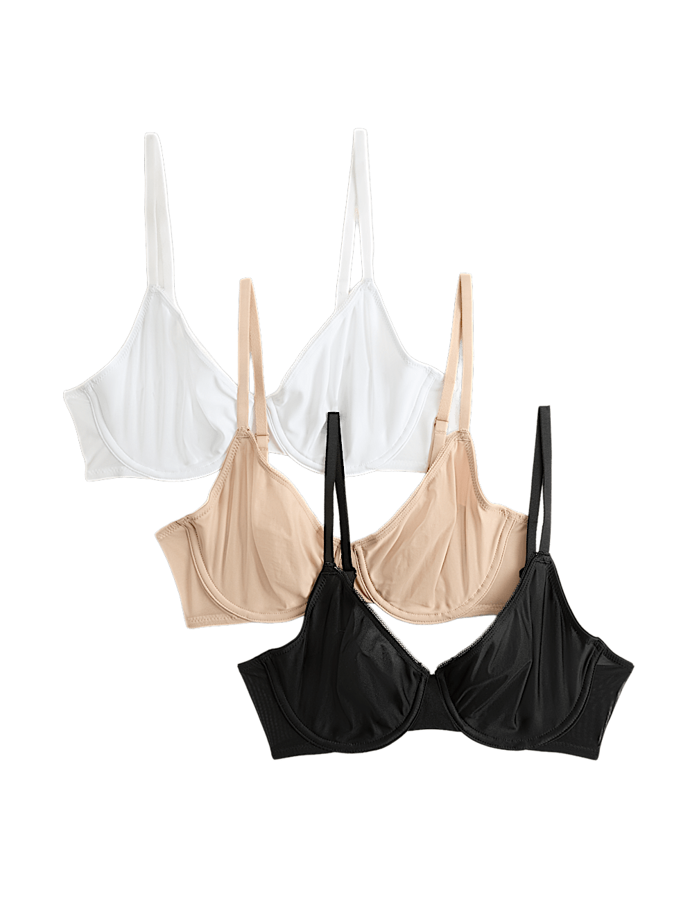 3 Pack Wired Full Cup Bras (A-E)