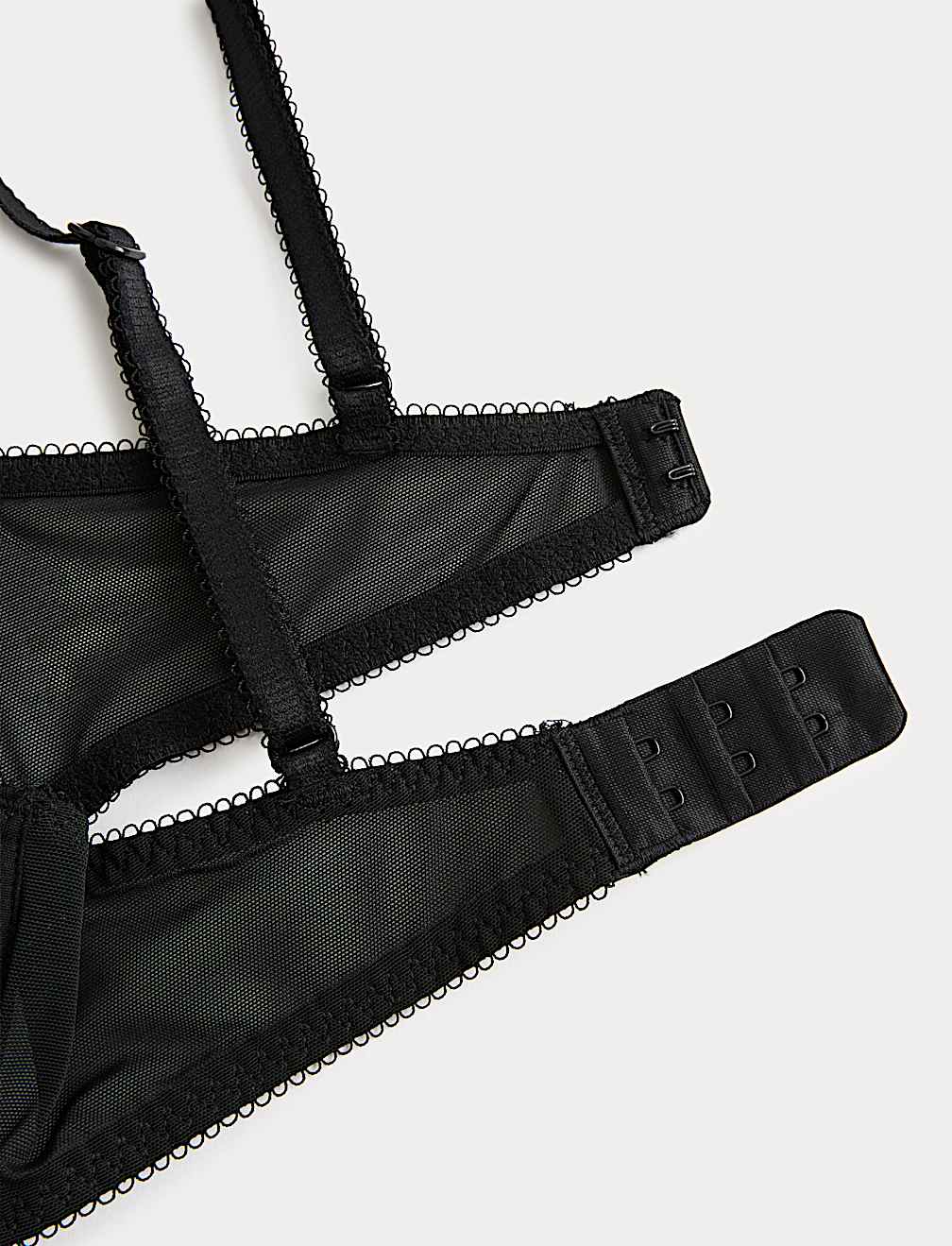 Jasmine Lace Sheer Wired Demi Cup Bra (A-E)