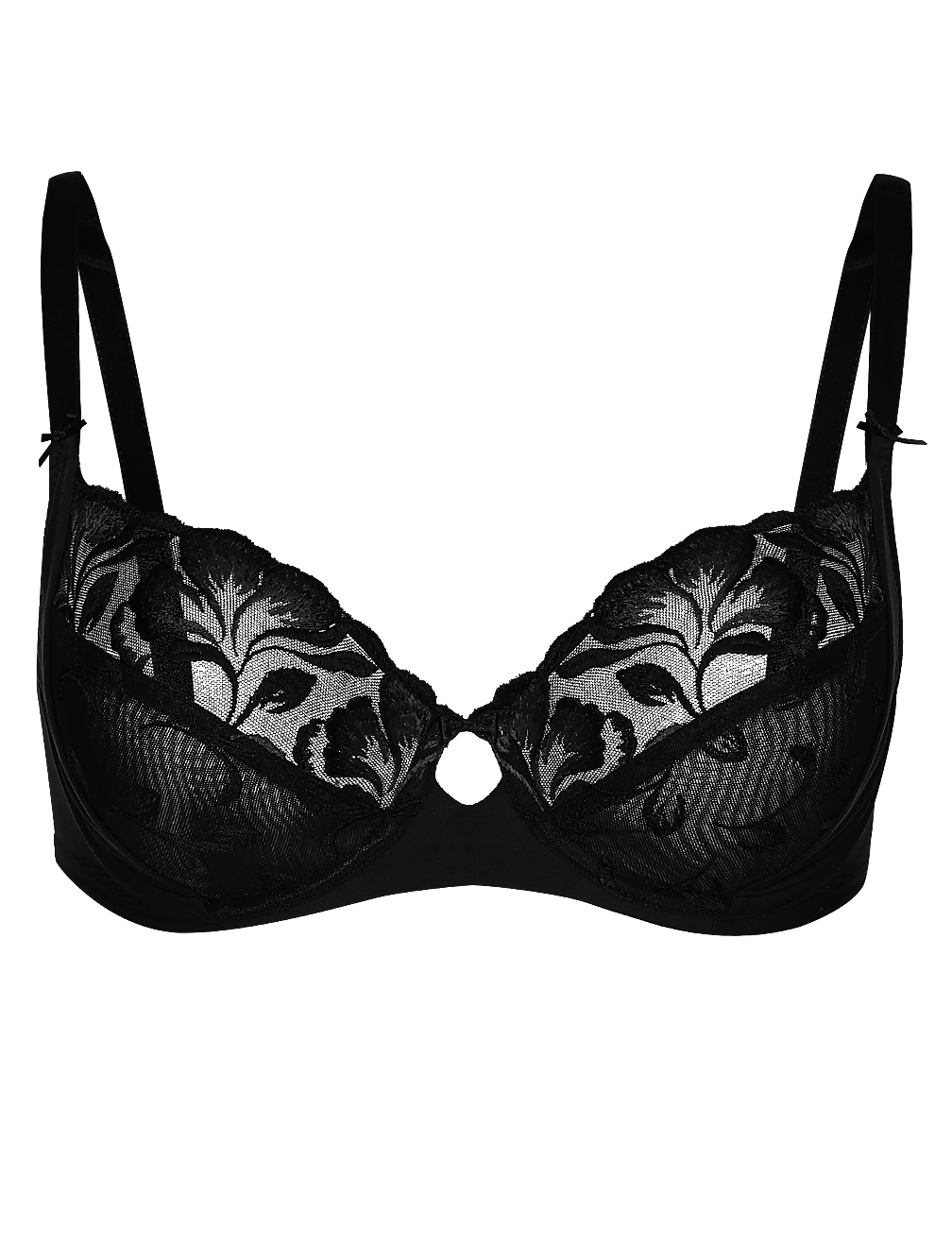 Olivia Embroidered Non-Padded Balcony Bra B-E