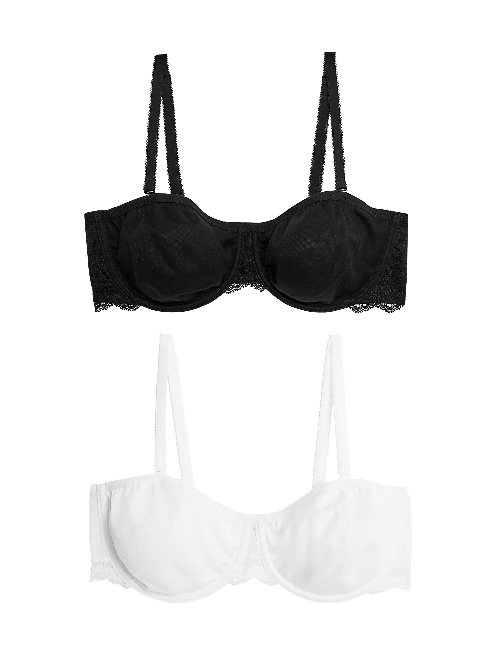 2pk Wired Strapless Bras