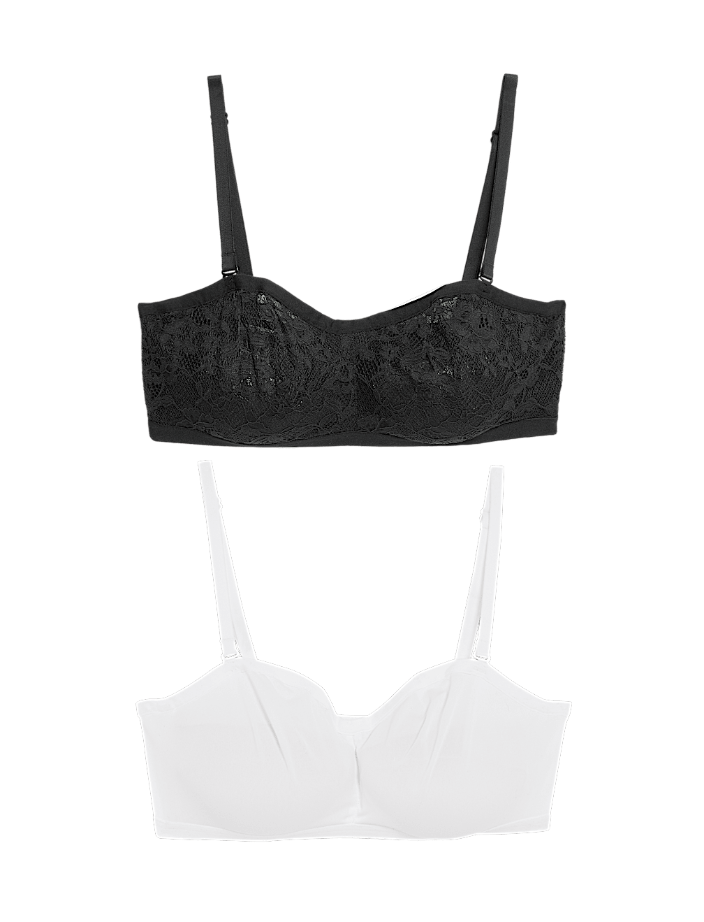 2pk Wired Strapless Bra A-E