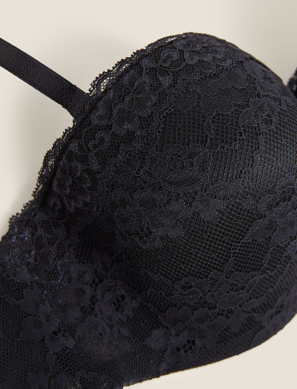 Lace Padded Bandeau Strapless Bra A-E
