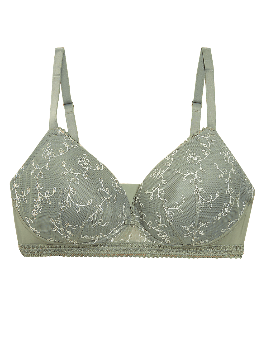 Archive Embroidery Non Wired Plunge Bra A-E