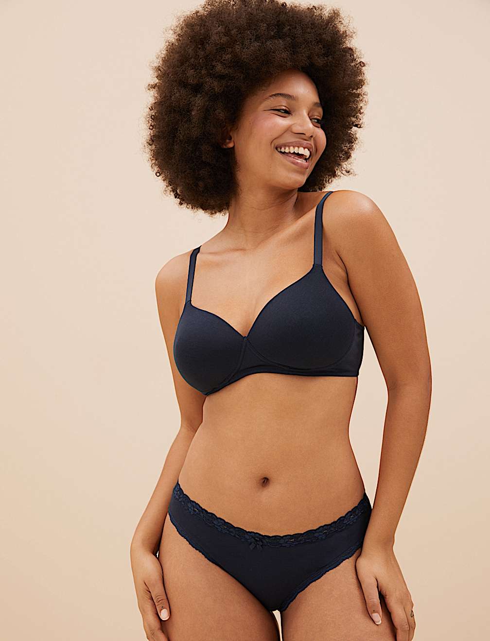 3pk Cotton Non Wired Full Cup T-Shirt Bra A-E