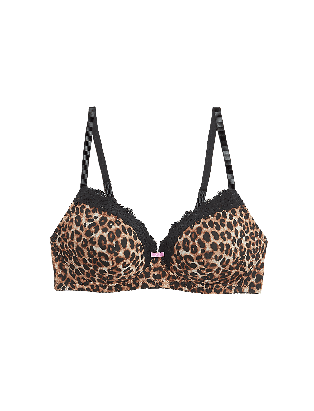 Lace Trim Non-Wired T-Shirt Bra (A-E)