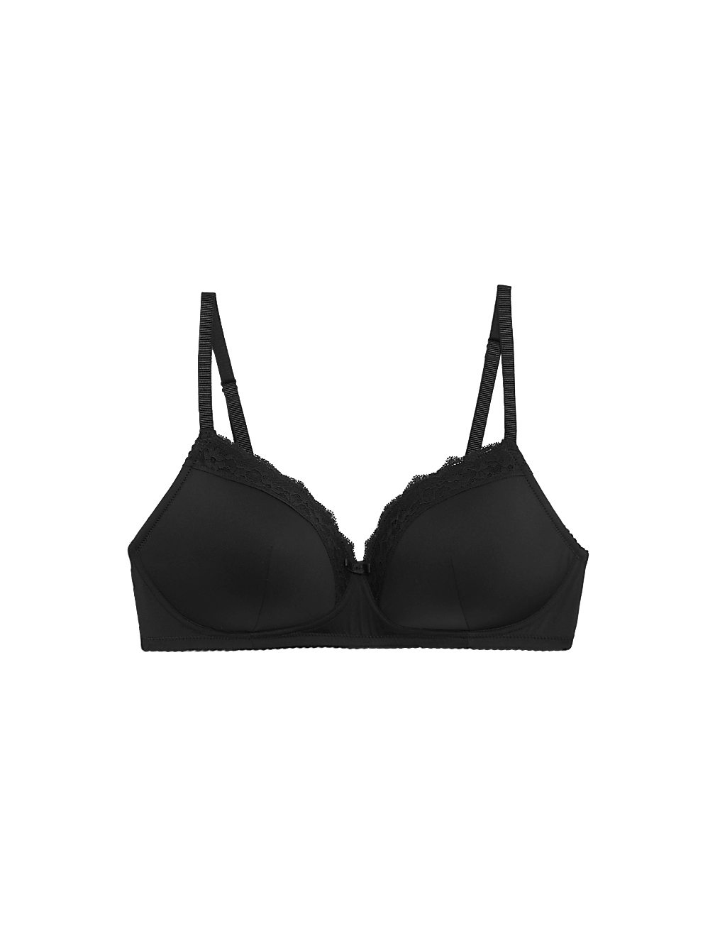 Lace Trim Non-Wired T-Shirt Bra (A-E)