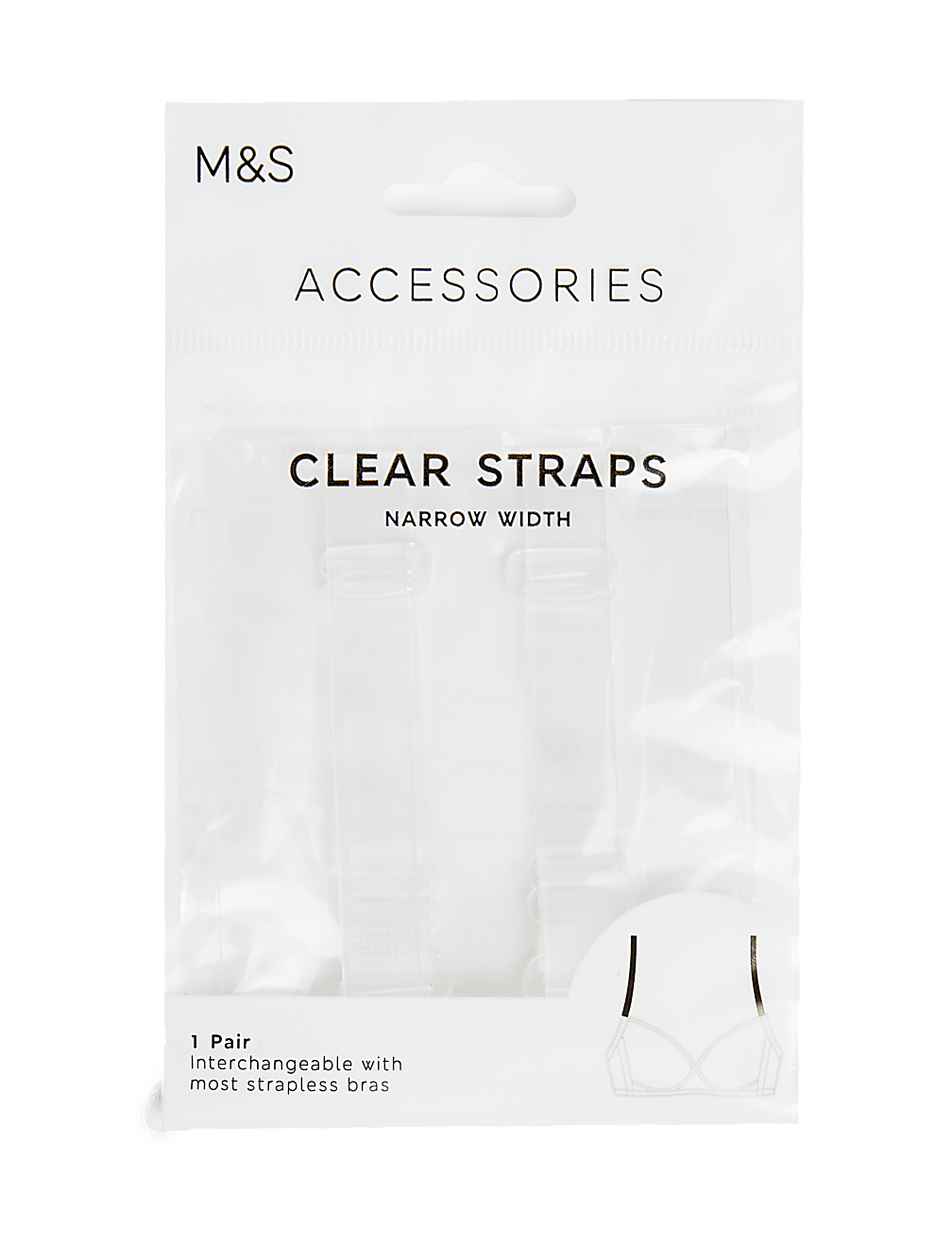 Detachable Clear Bra Straps-Standard Width