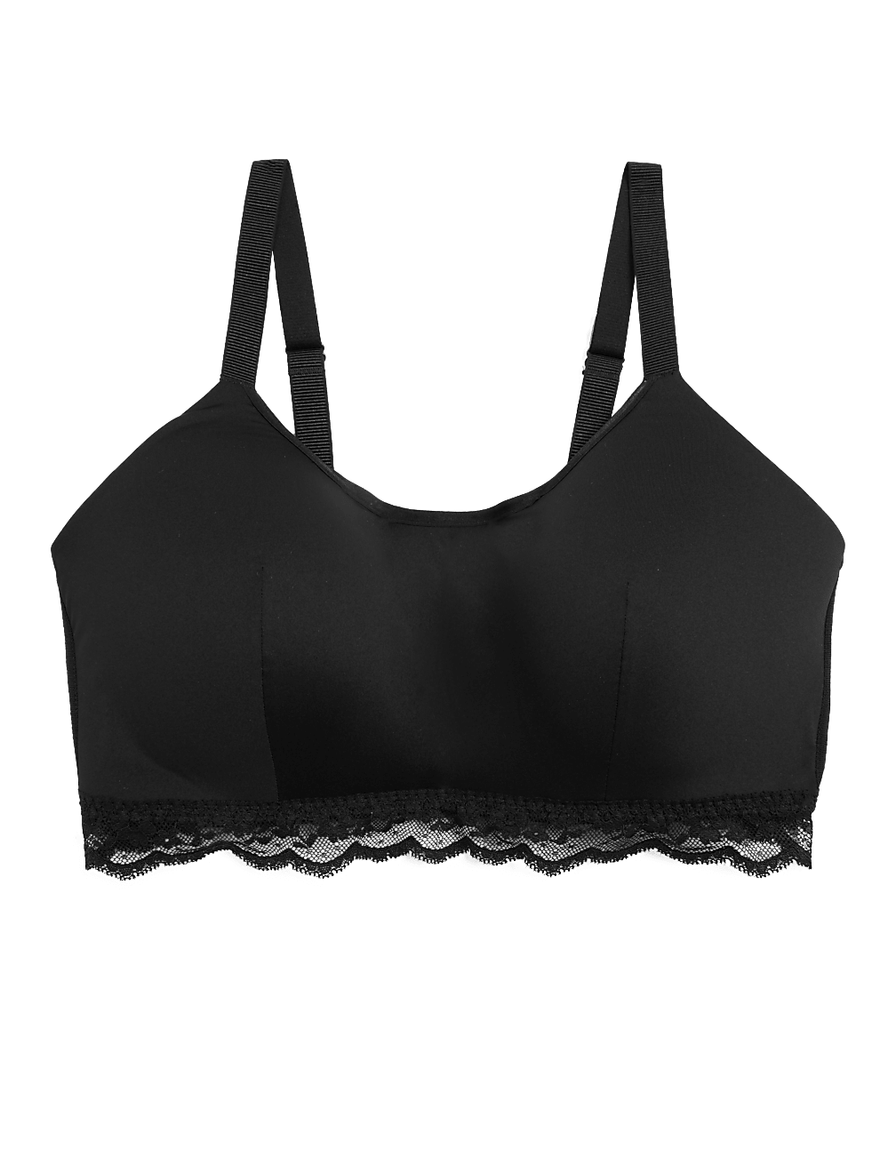 Lace Trim Non Wired Crop Top A-E