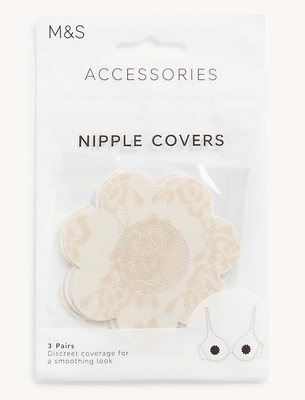 3pk Floral Nipple Covers