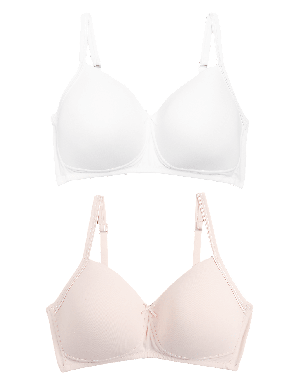 2pk Cotton Padded Full Cup Bras