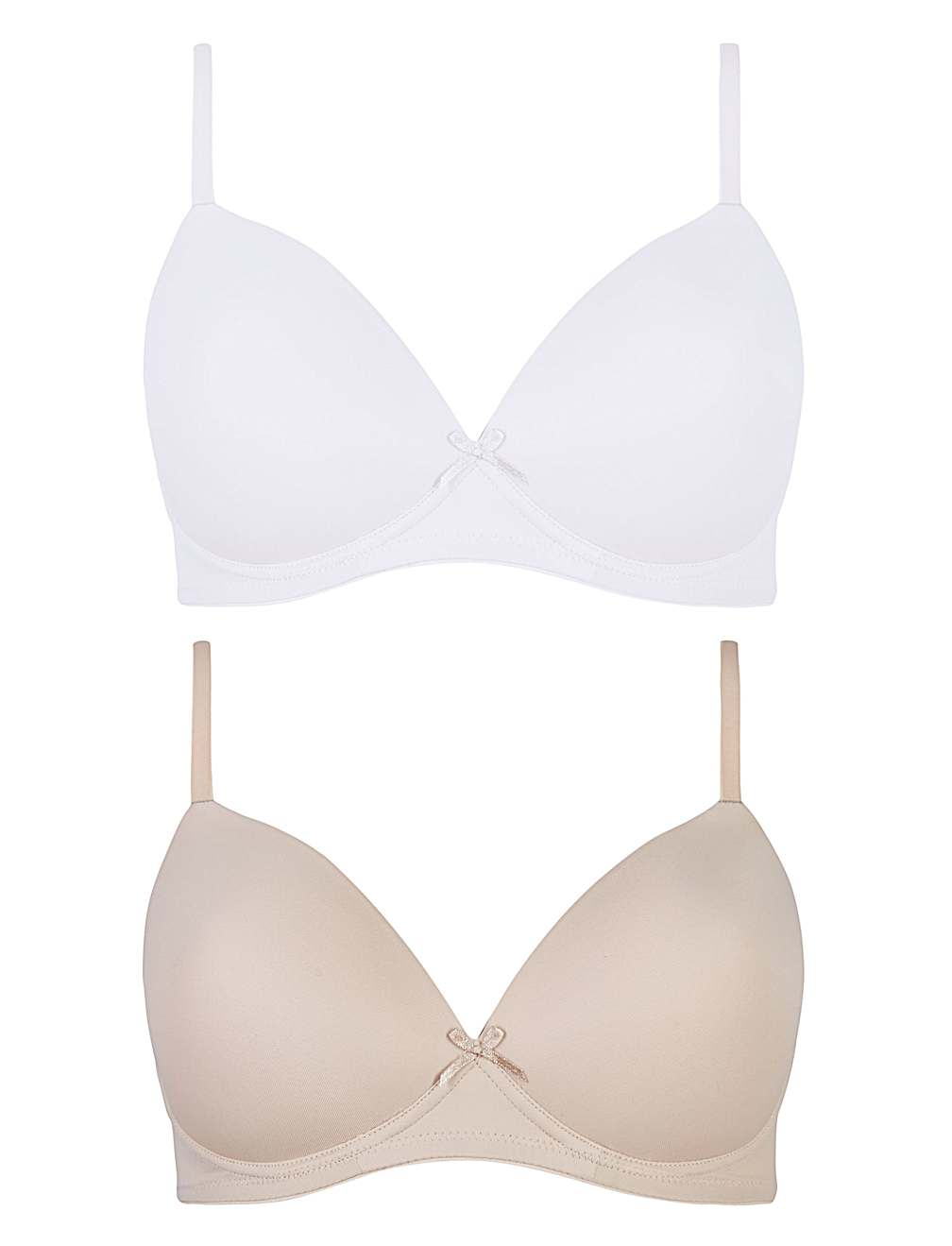 2 Pack Non-Wired Full Cup T-Shirt Bras AA-E