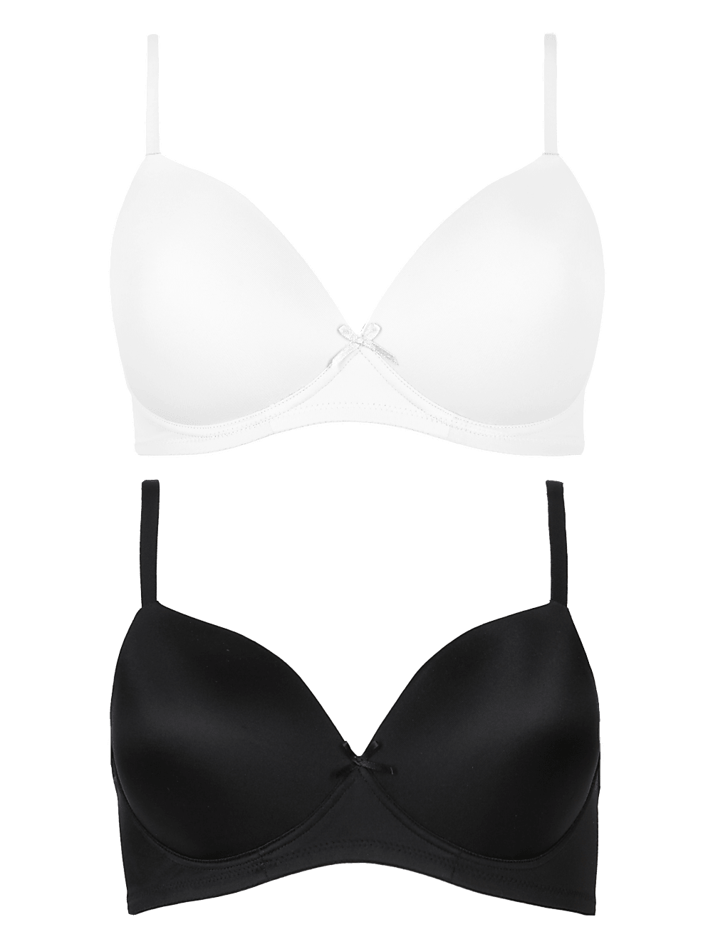 2 Pack Non-Wired Full Cup T-Shirt Bras AA-E