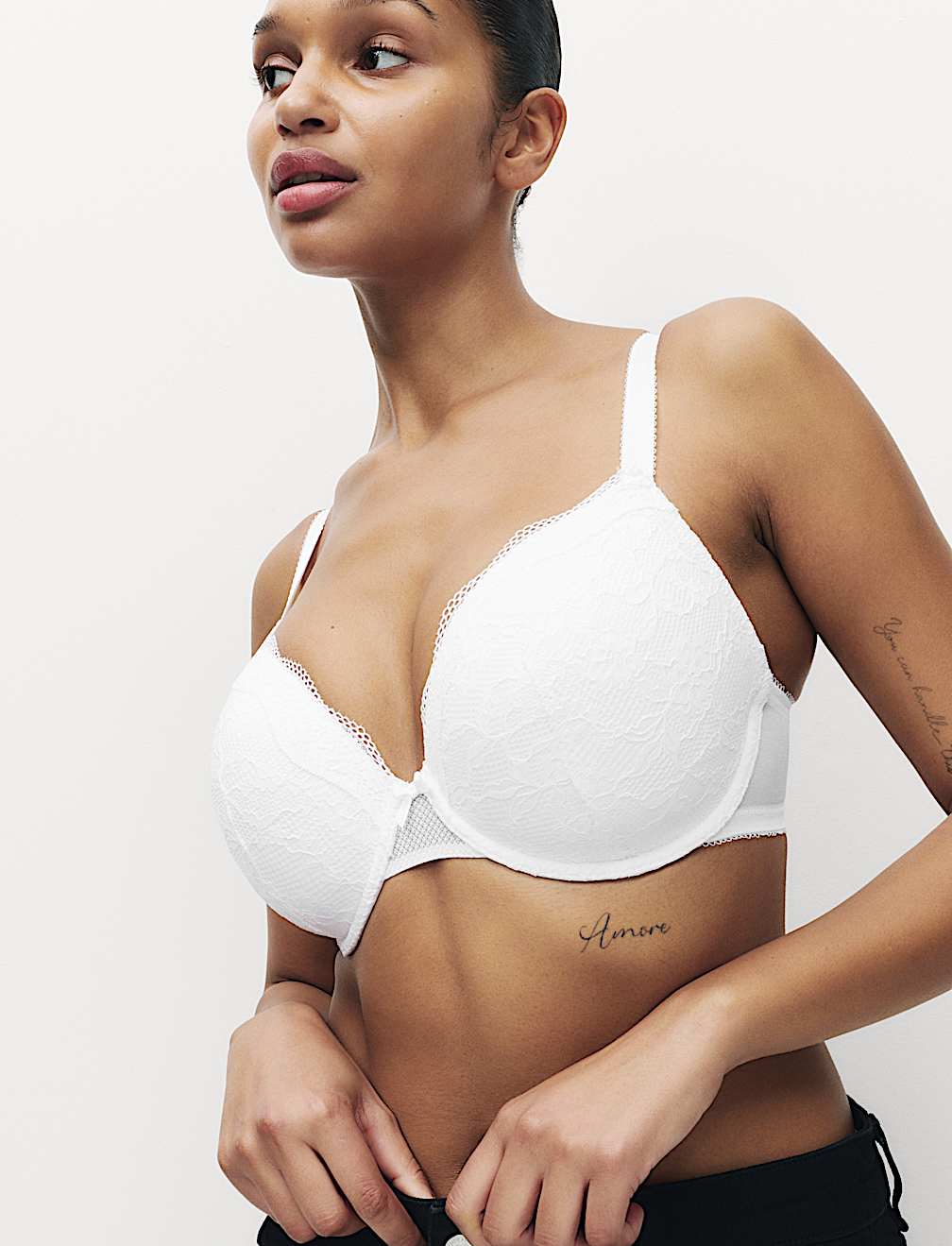 Jasmine Lace Wired Plunge Bra F-H