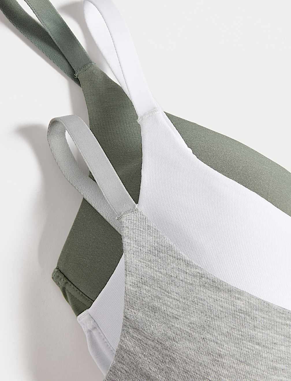 3pk Non Wired Plunge T-Shirt Bras A-E