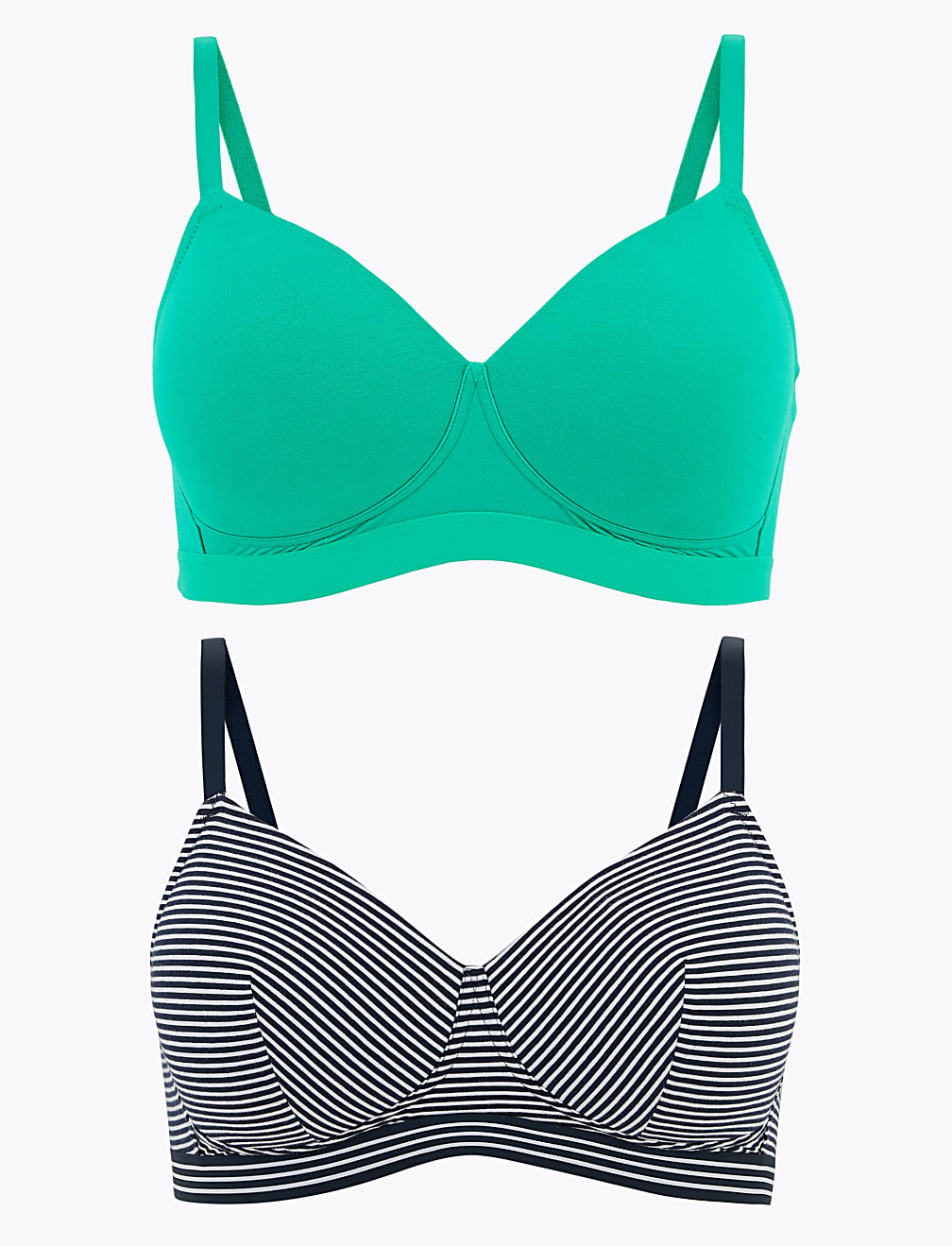 2pk Non-wired Full Cup Bras A-E