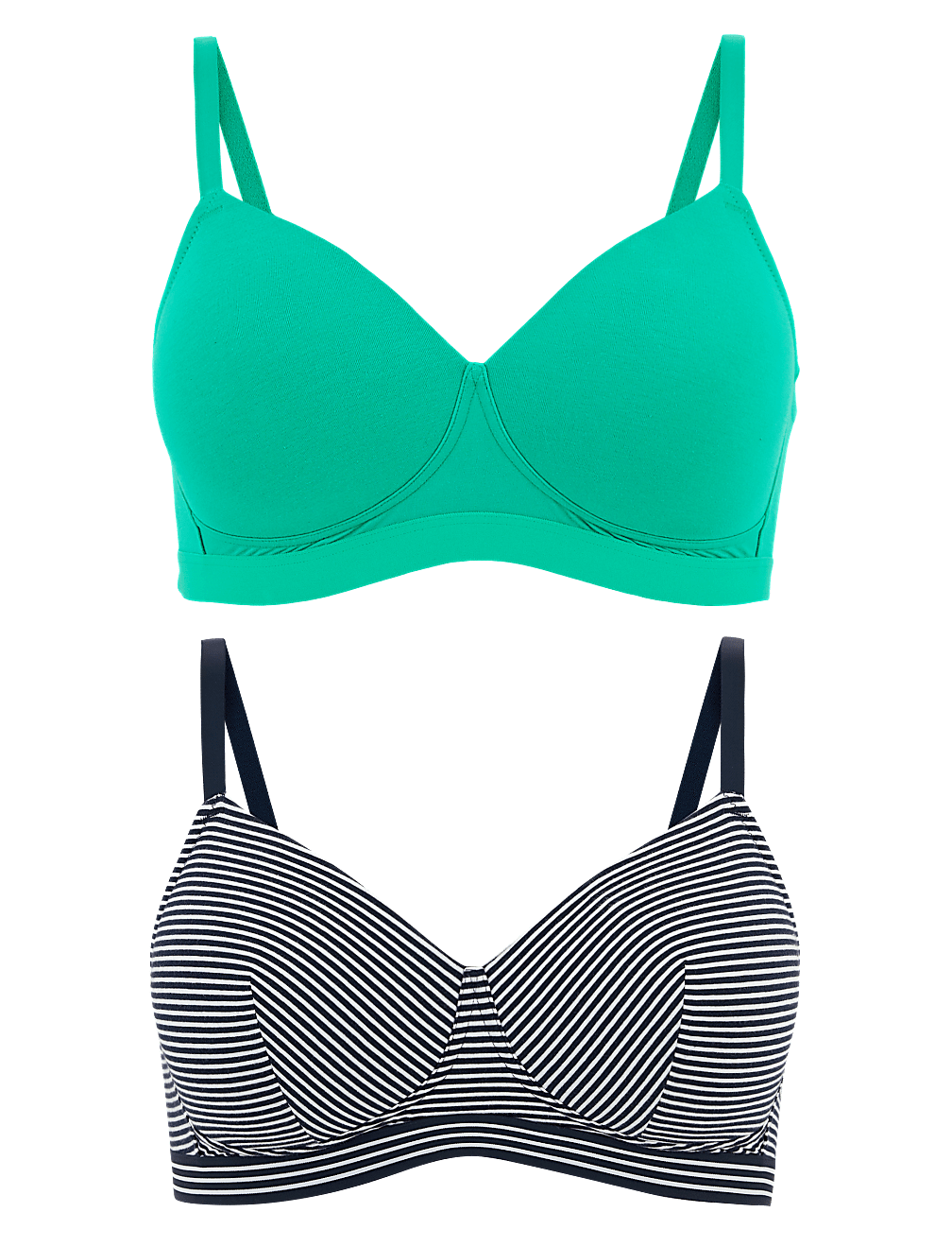 2pk Non-wired Full Cup Bras A-E
