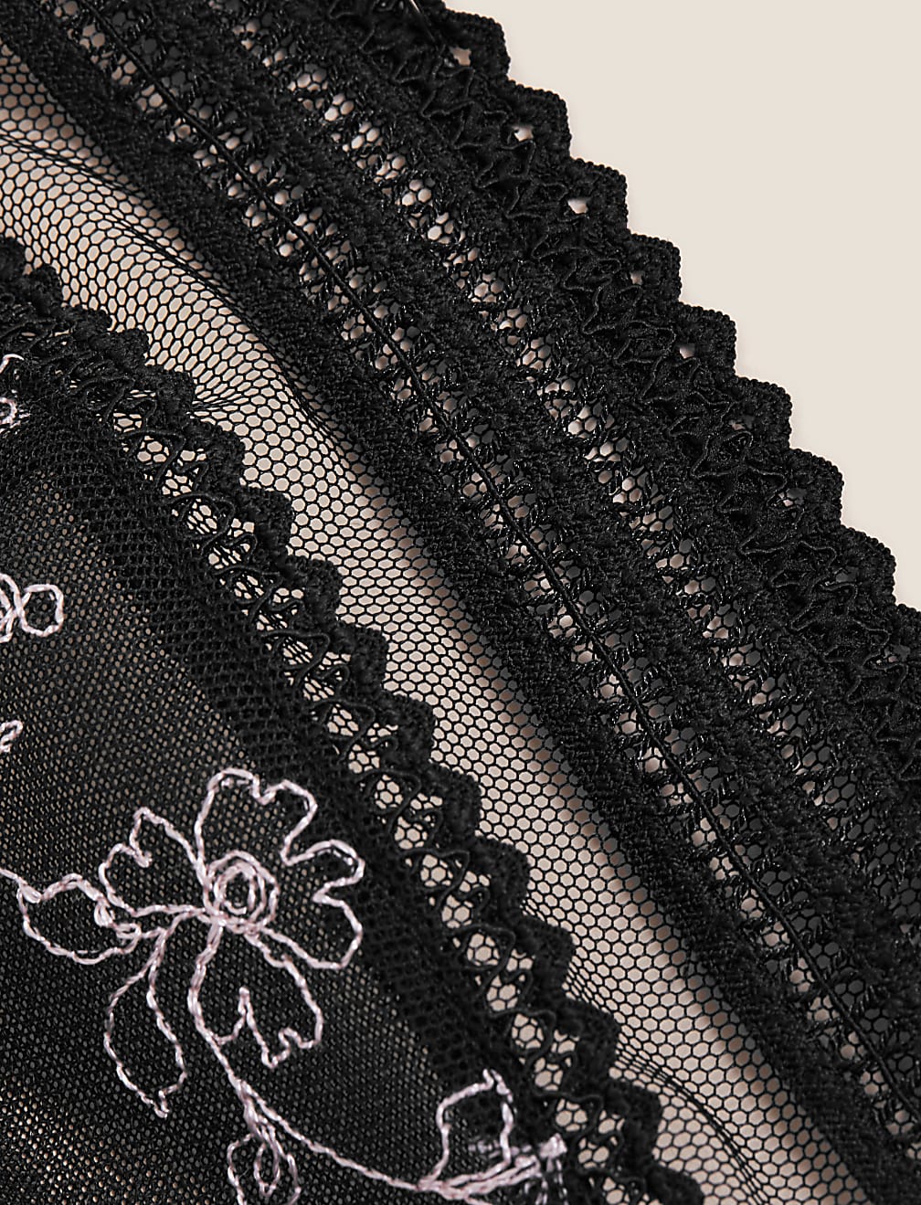 Archive Embroidery Wired Plunge Bra