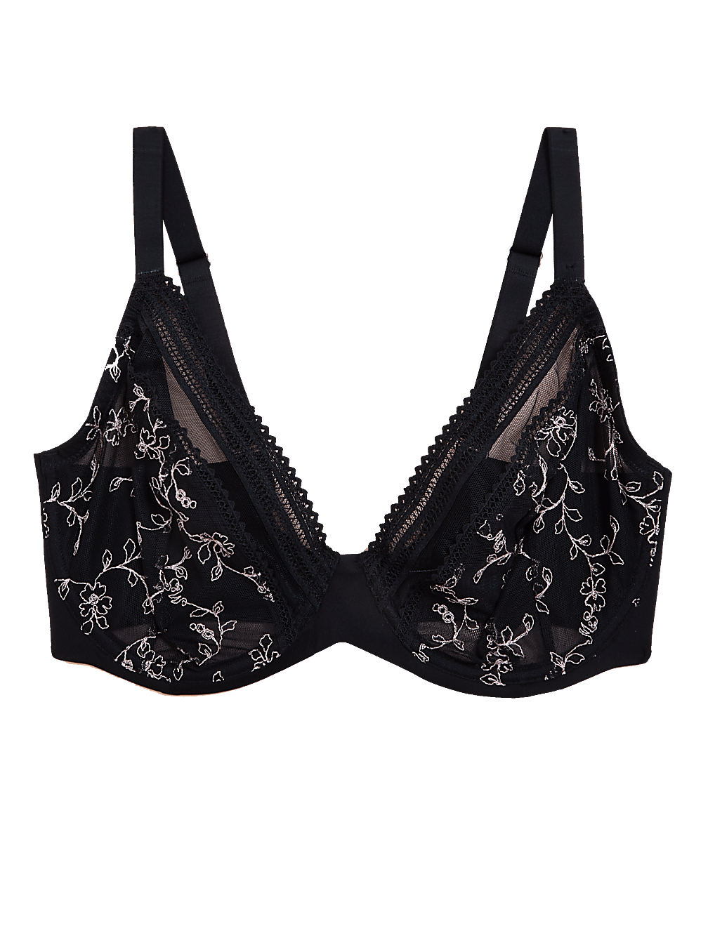 Archive Embroidery Wired Plunge Bra