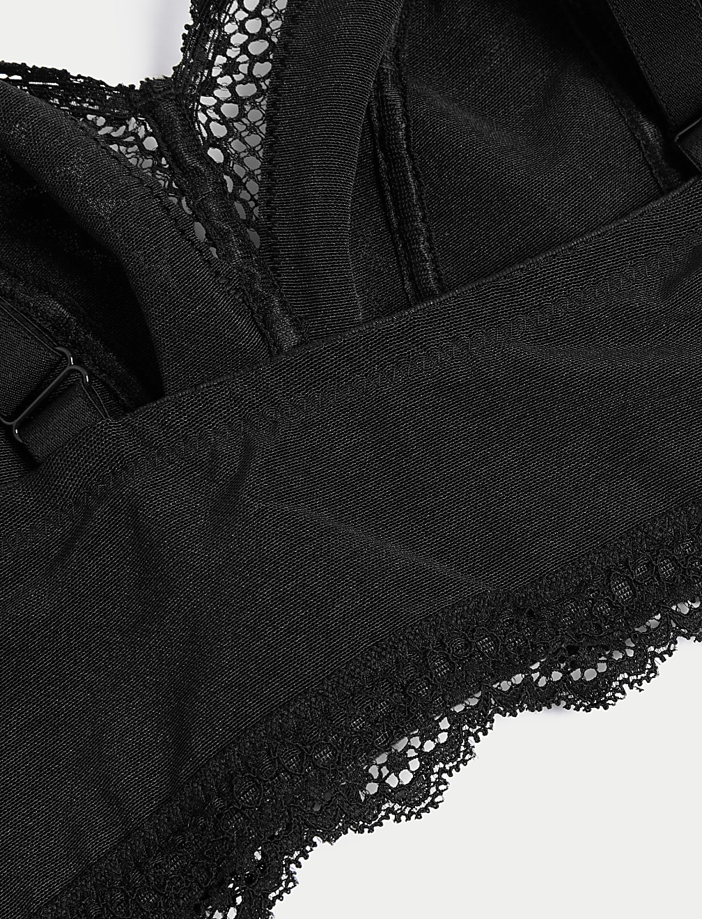 3pk Lace Trim Non Wired Bralettes F-H