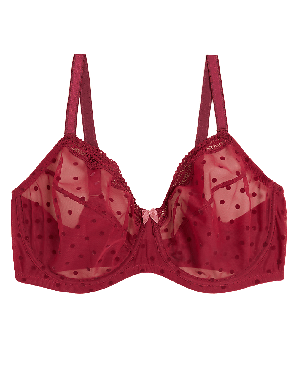 Spot Mesh Wired Minimiser Bra