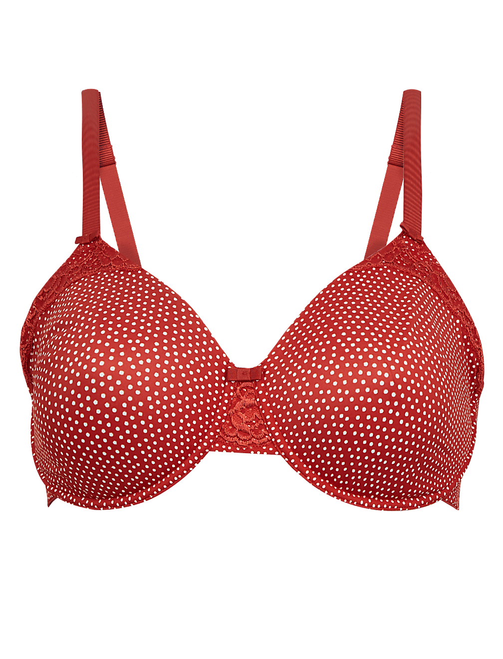Spot Print Full Cup Minimiser Bra C-G