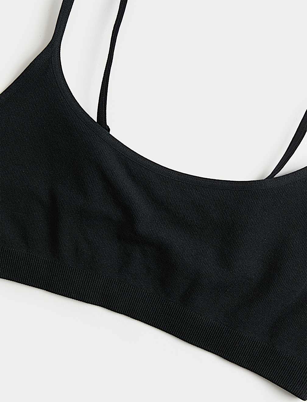 3 Pack Seamless Non Wired Micro Crop Tops