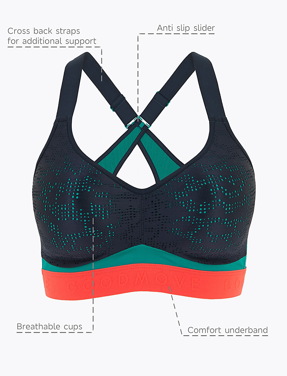 Freedom To Move Ultimate Support Sports Bra A-E