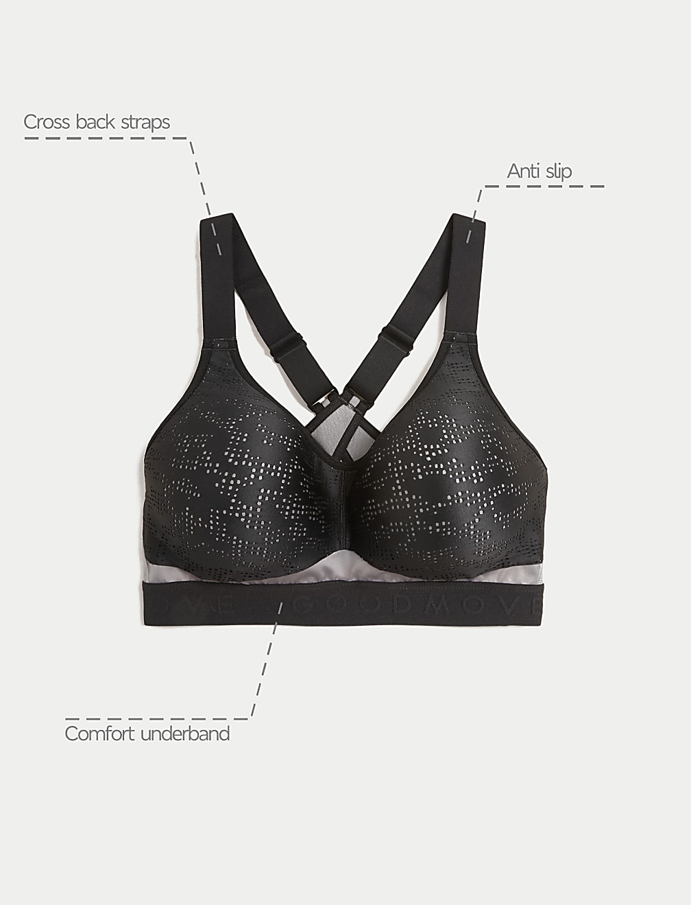 Freedom To Move Ultimate Support Sports Bra A-E