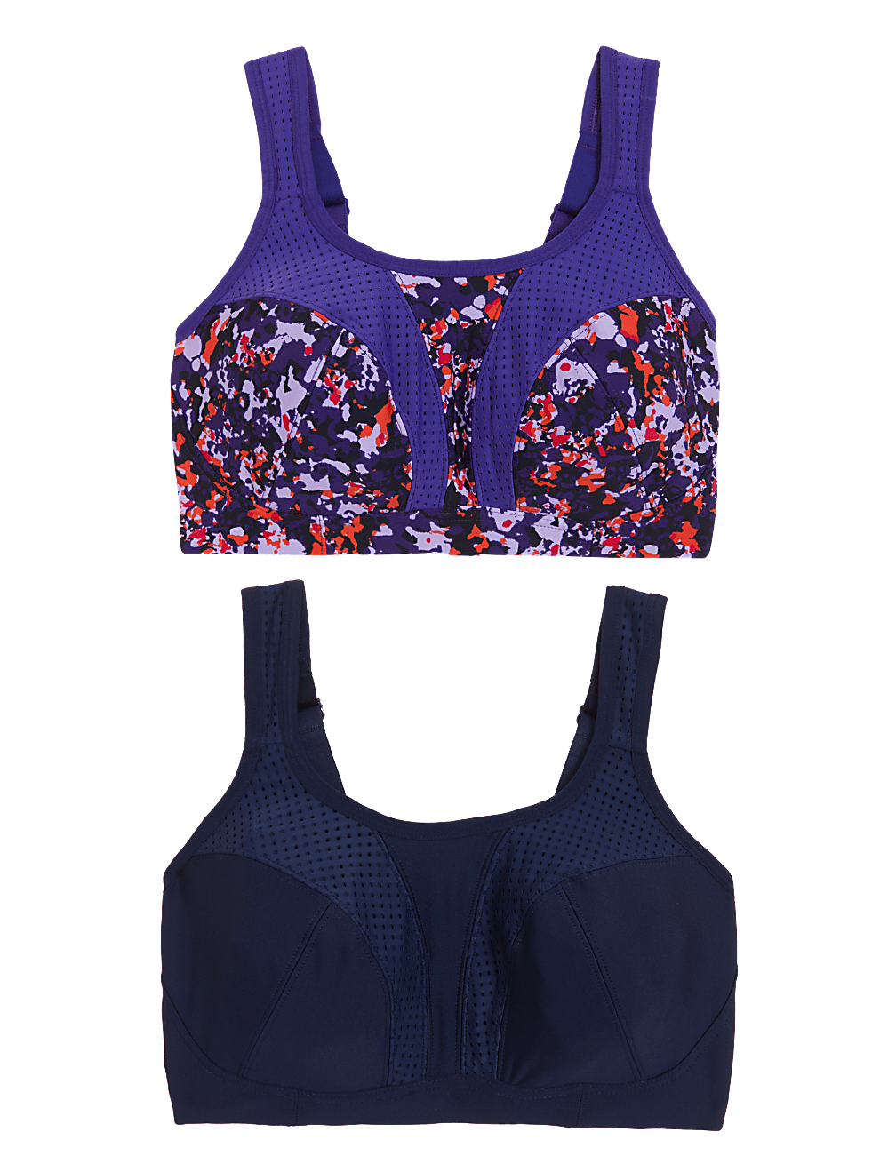 2pk Ultimate Support Non Wired Sports Bras A-E