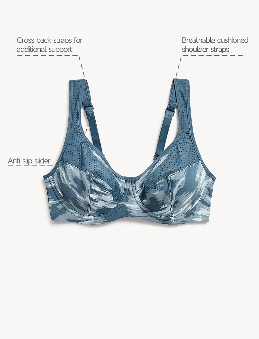 2pk Ultimate Support Wired Sports Bras A-E
