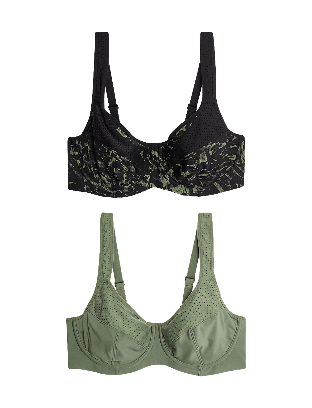 2pk Ultimate Support Wired Sports Bras A-E