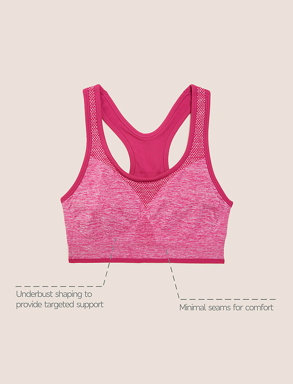 Reversible Seamless Medium Support Sports Bra