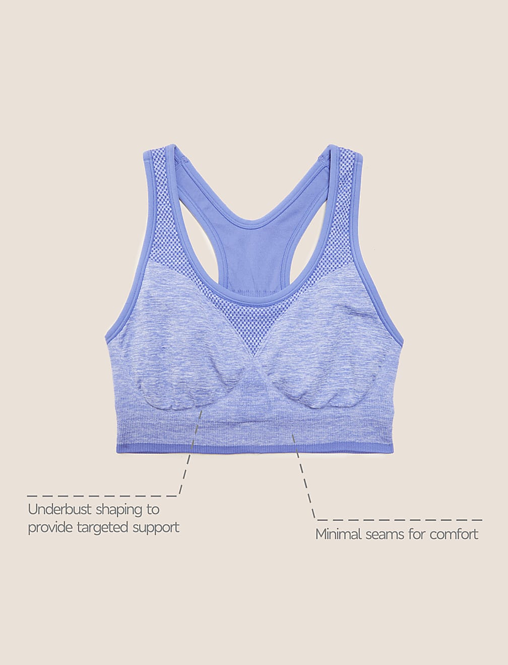 Reversible Seamless Medium Support Sports Bra