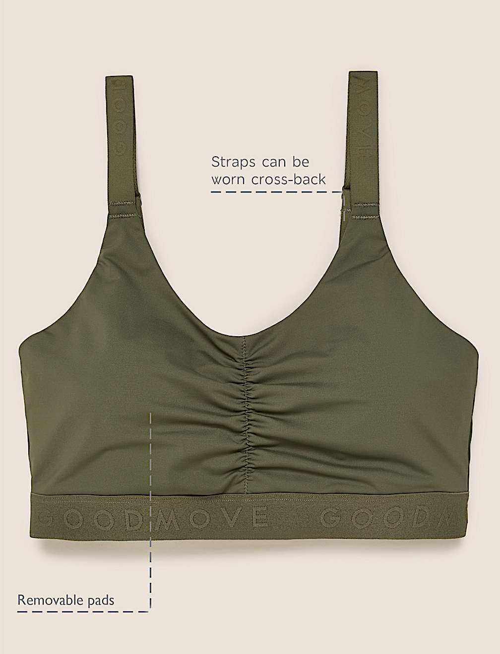 Medium Impact Non Wired Sports Bra