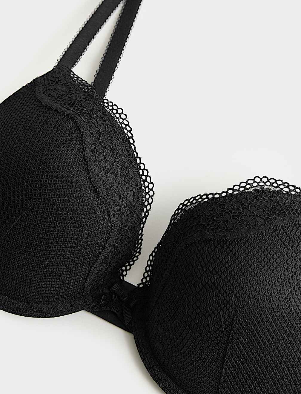 Jasmine Lace Wired Push Up Plunge Bra (A-E)