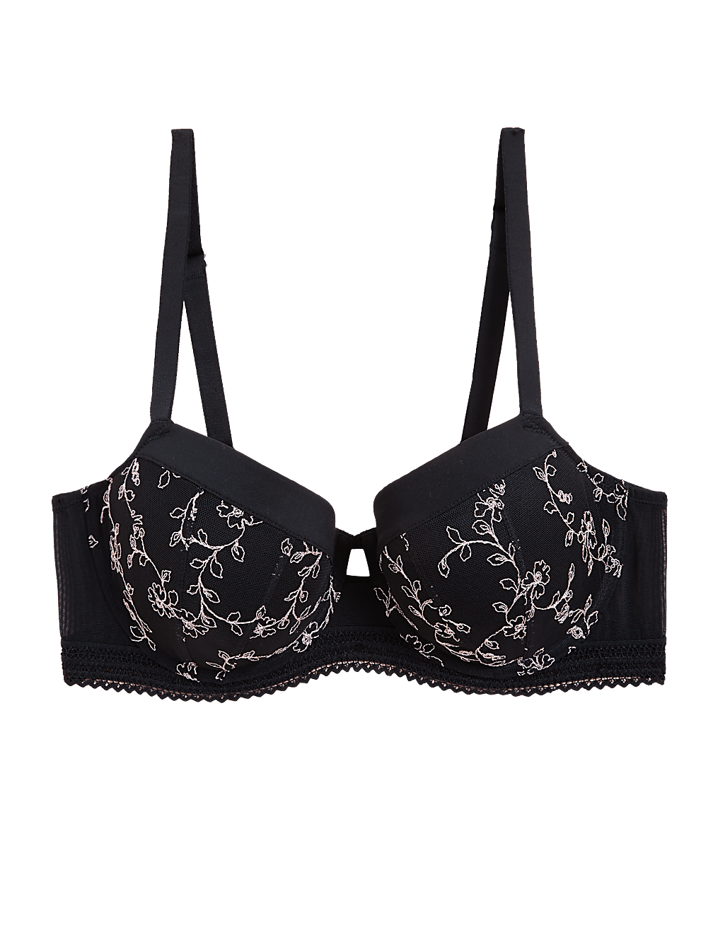 Archive Embroidery Wired Push-Up Balcony Bra A-E