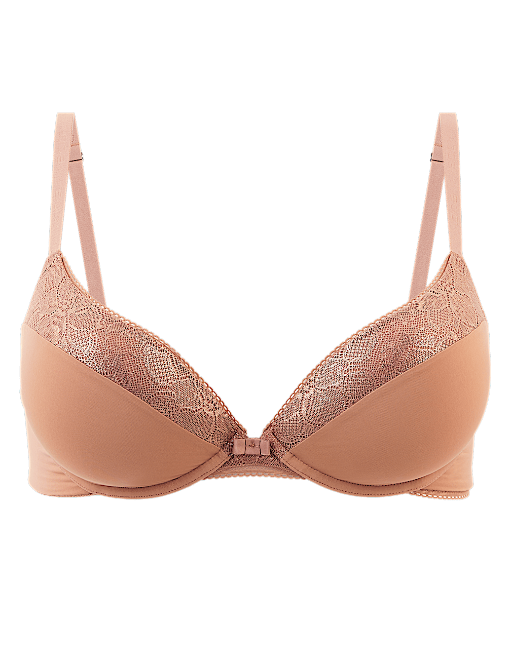 Body&trade; Lace Sparkle Trim Push Up Plunge Bra A-E