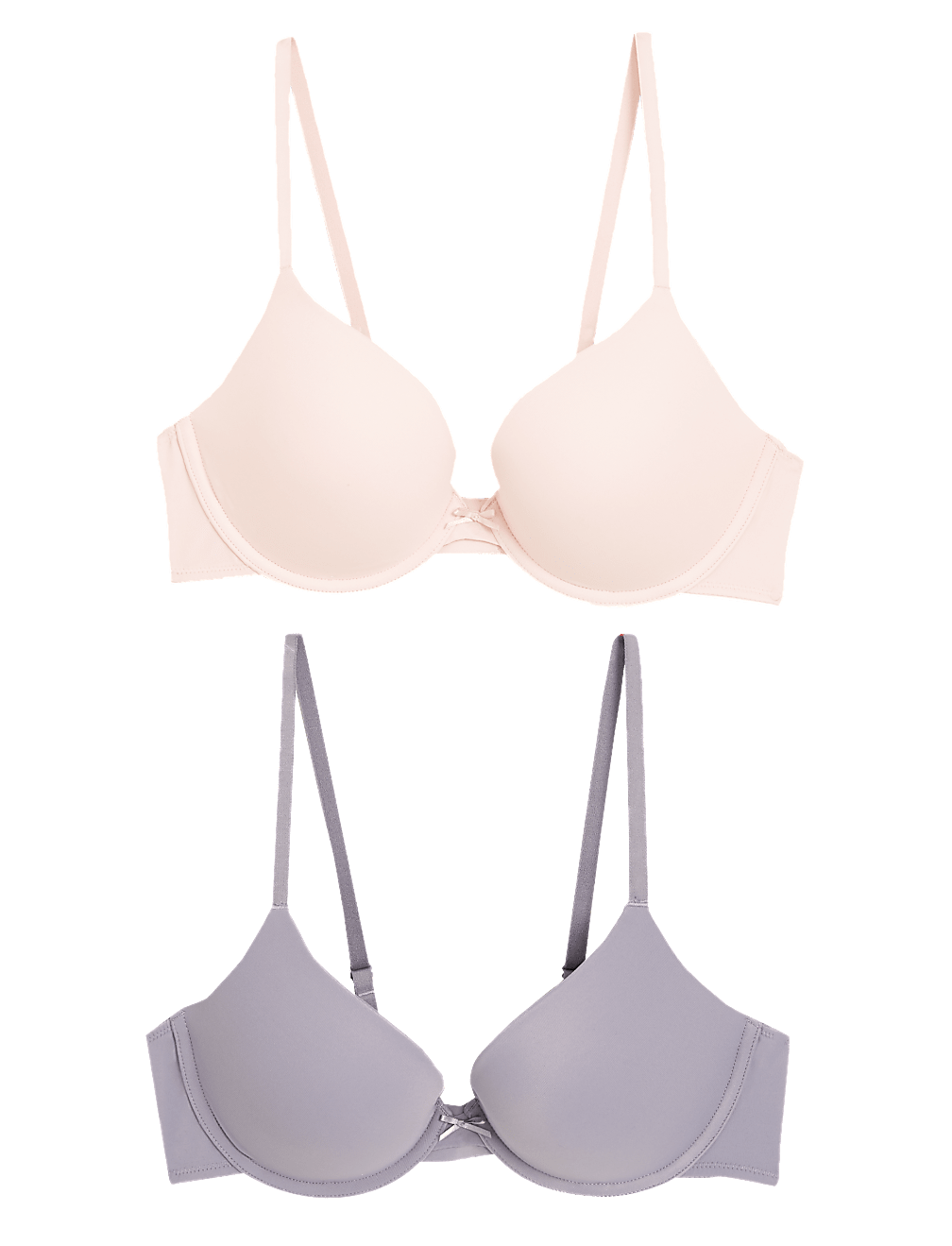 2pk Padded Push-up Plunge T-Shirt Bras