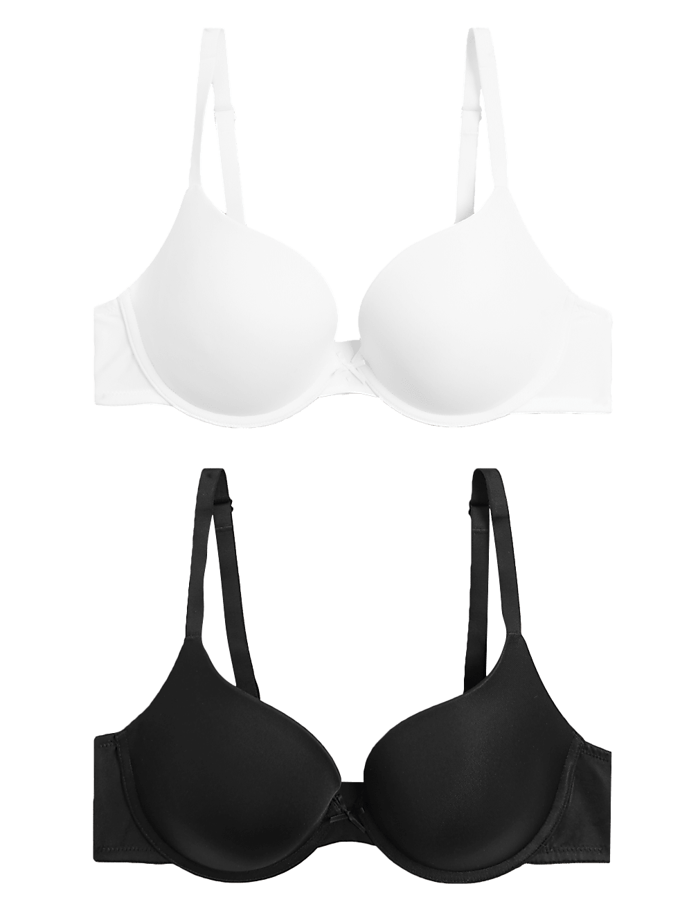 2pk Padded Push-up Plunge T-Shirt Bras