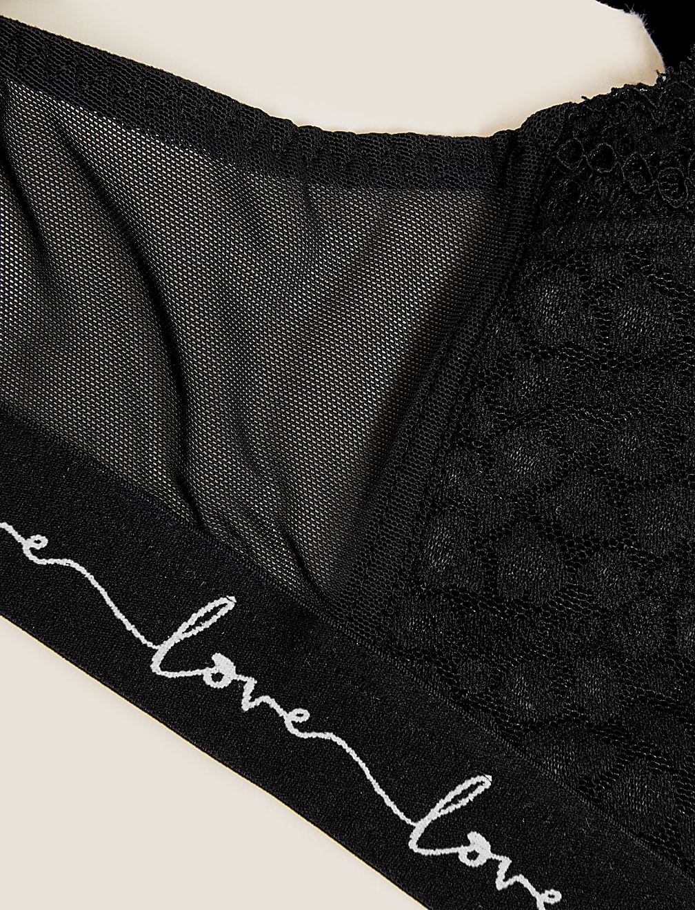 3pk Lace Trim Non Wired Bralettes