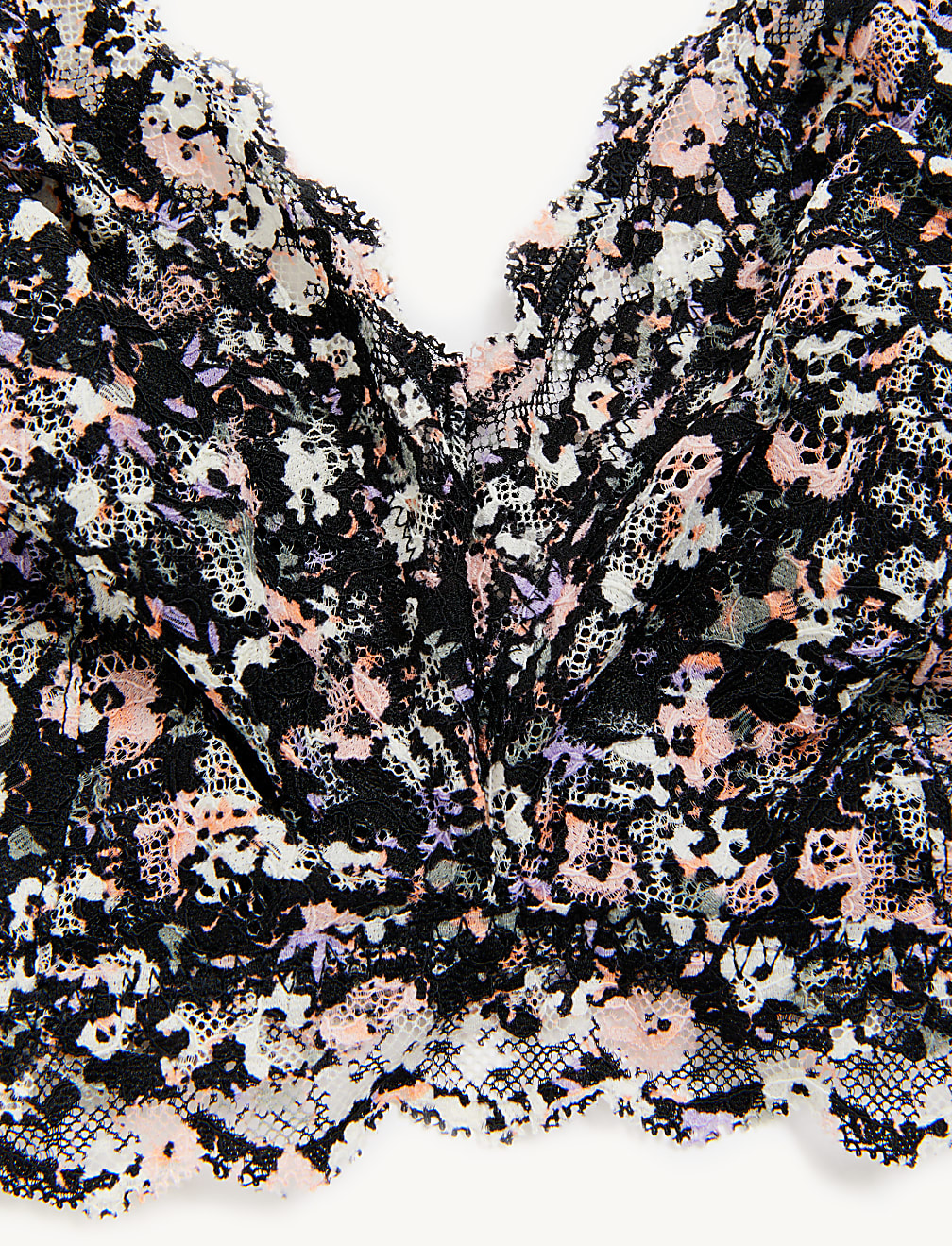 Printed Lace Non Wired Bralette A-E