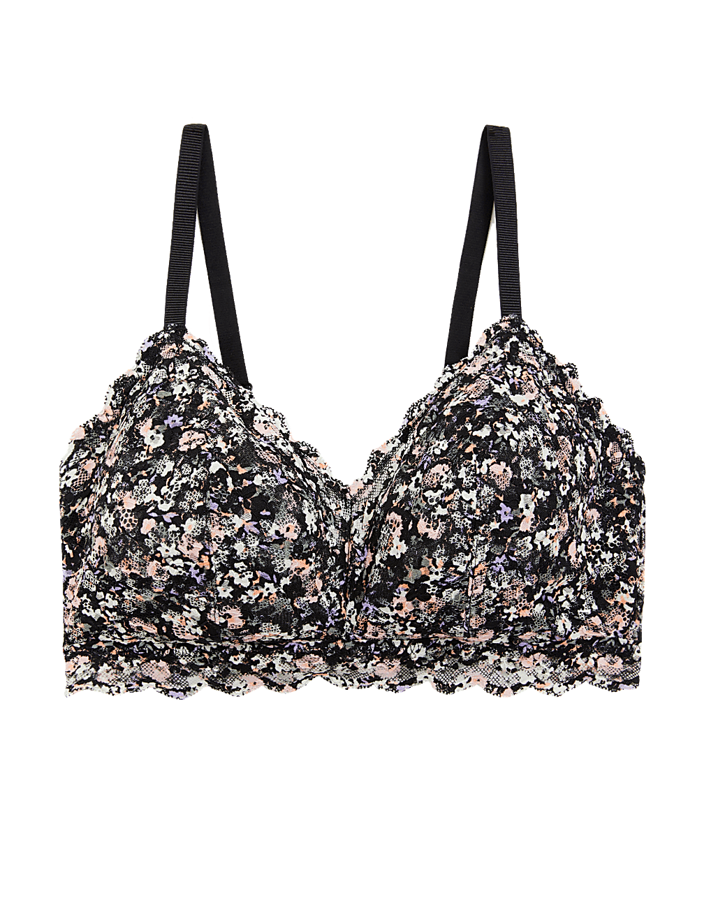 Printed Lace Non Wired Bralette A-E