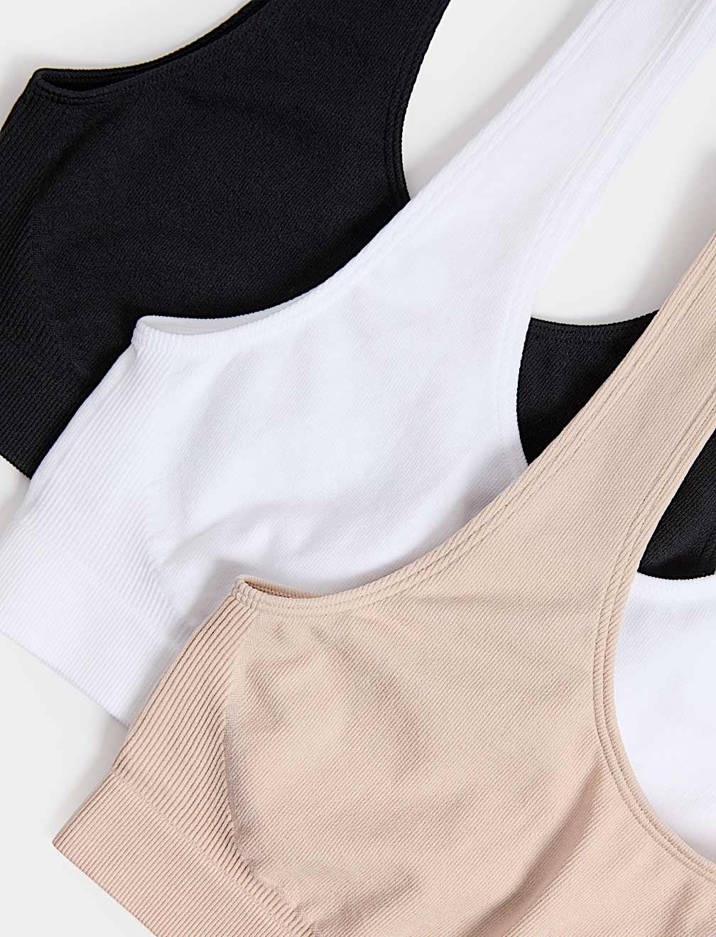 3pk Seamless Non Wired Crop Tops