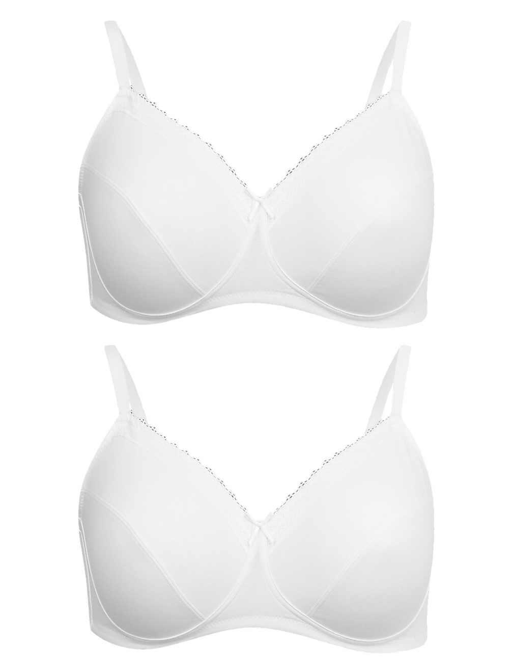 2 Pack Cotton Non-Padded Full Cup Bras